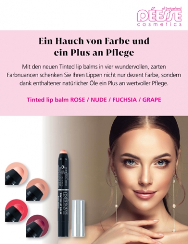 Regina Brüll Deesse Kosmetik getönte Lippenpflegestifte in 4 Farben